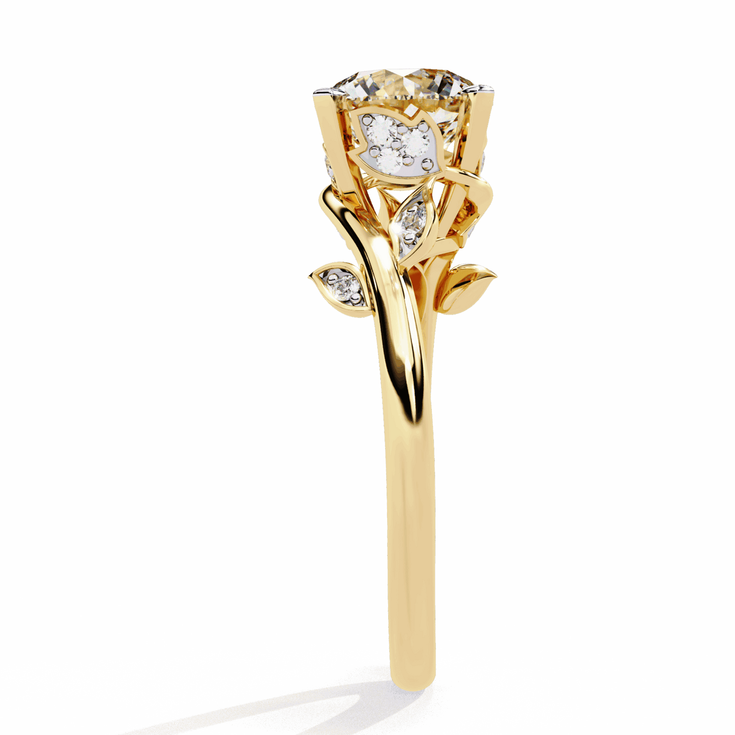 1.75 Carat Round Signature Wear Ring in Moissanite | House of Estara