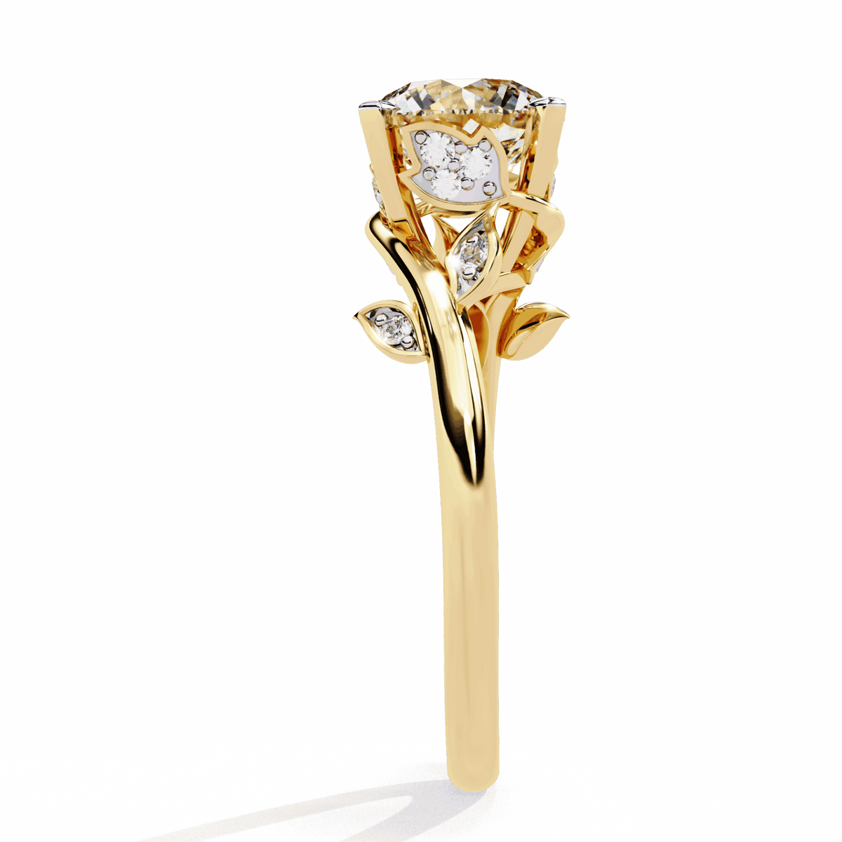 1.75 Carat Round Signature Wear Ring in Moissanite | House of Estara