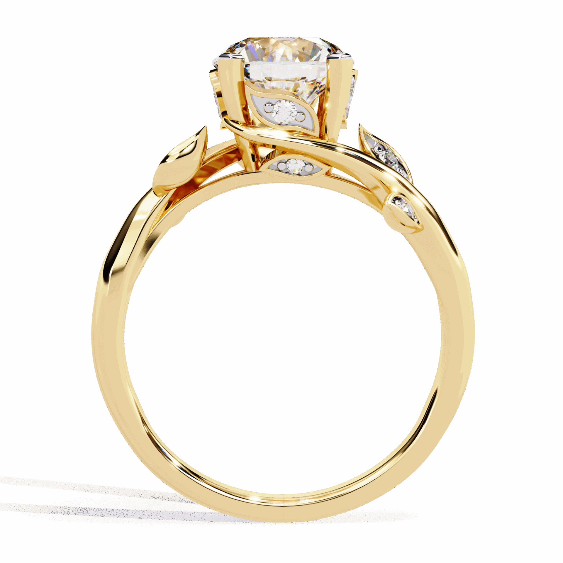 1.75 Carat Round Signature Wear Ring in Moissanite | House of Estara