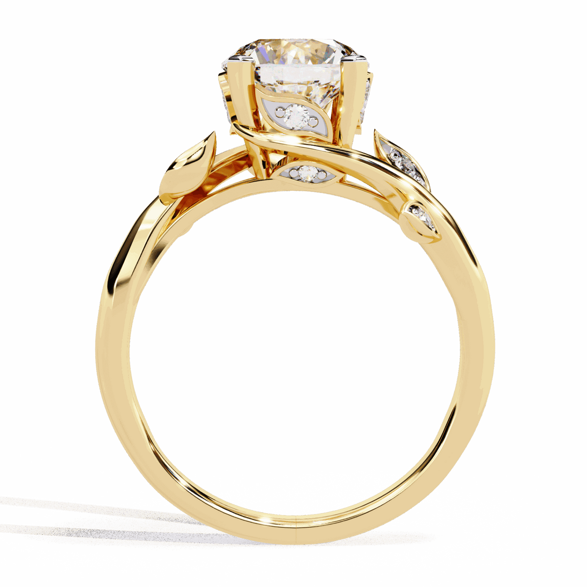 1.75 Carat Round Signature Wear Ring in Moissanite | House of Estara