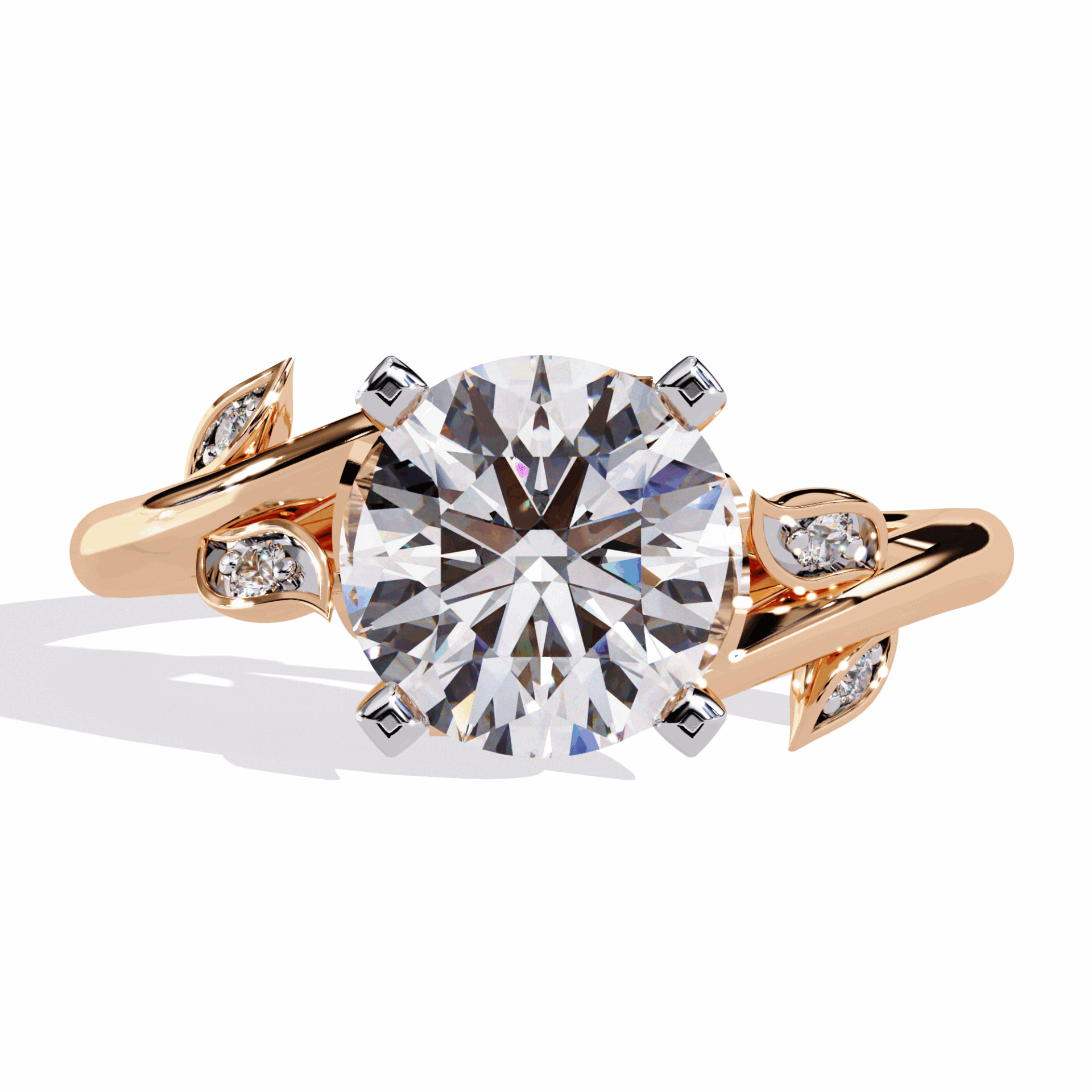 1.75 Carat Round Signature Wear Ring in Moissanite | House of Estara