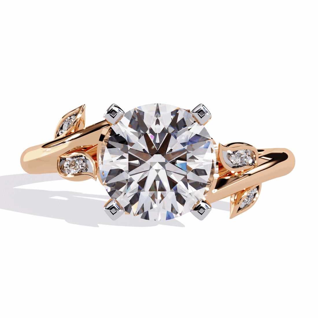 1.75 Carat Round Signature Wear Ring in Moissanite | House of Estara