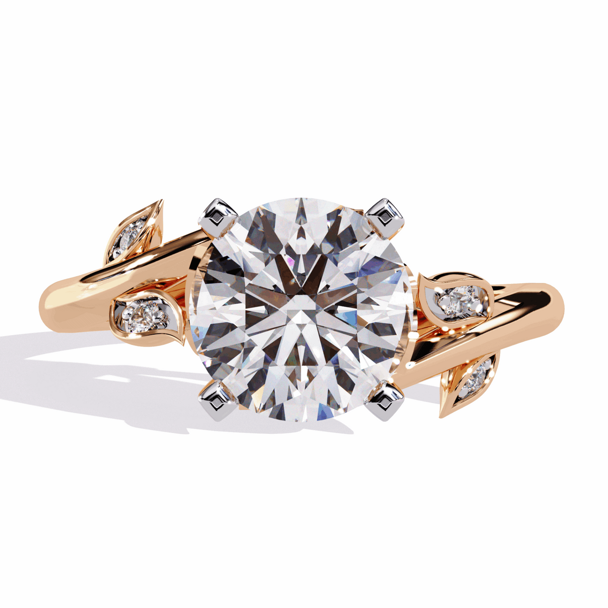 1.75 Carat Round Signature Wear Ring in Moissanite | House of Estara