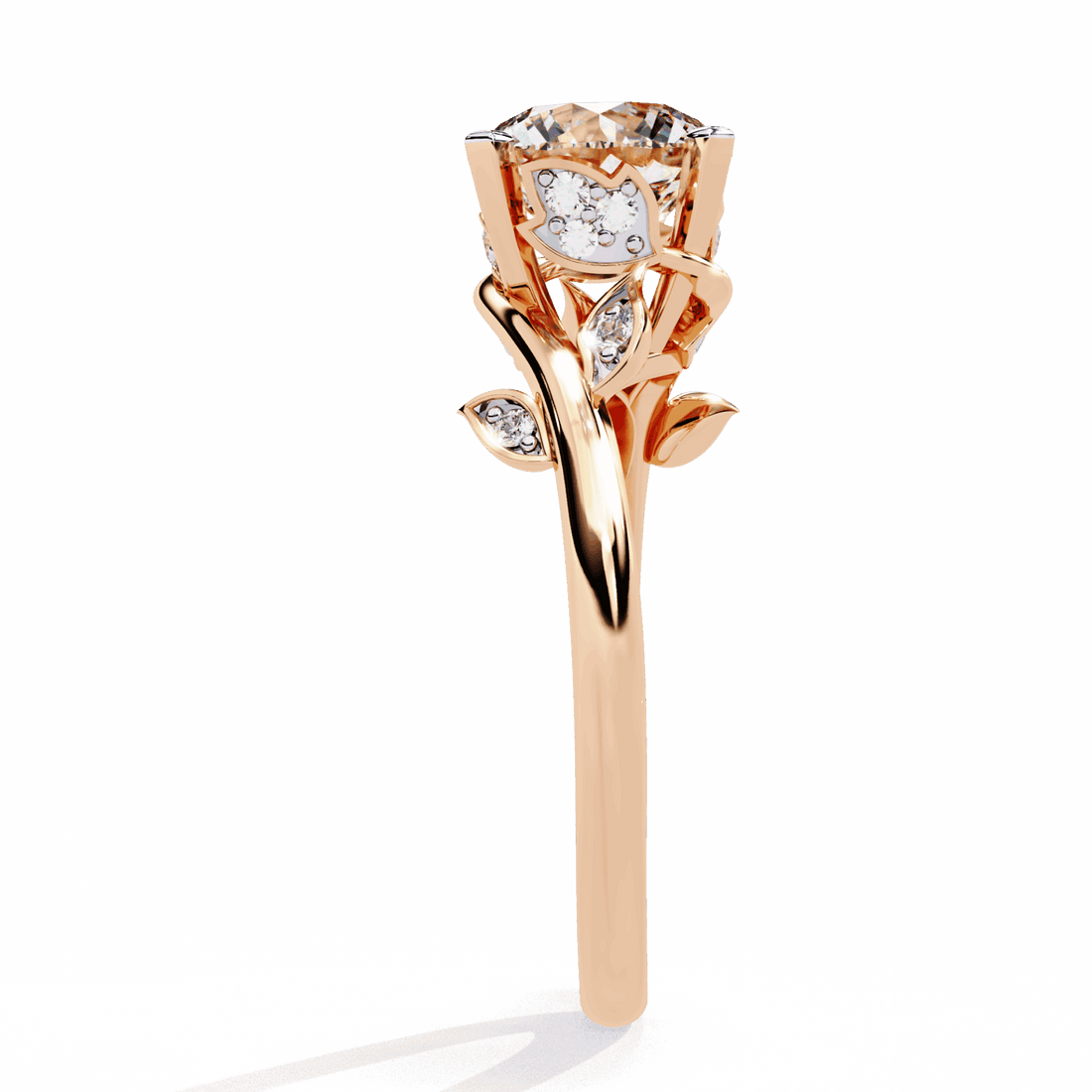 1.75 Carat Round Signature Wear Ring in Moissanite | House of Estara