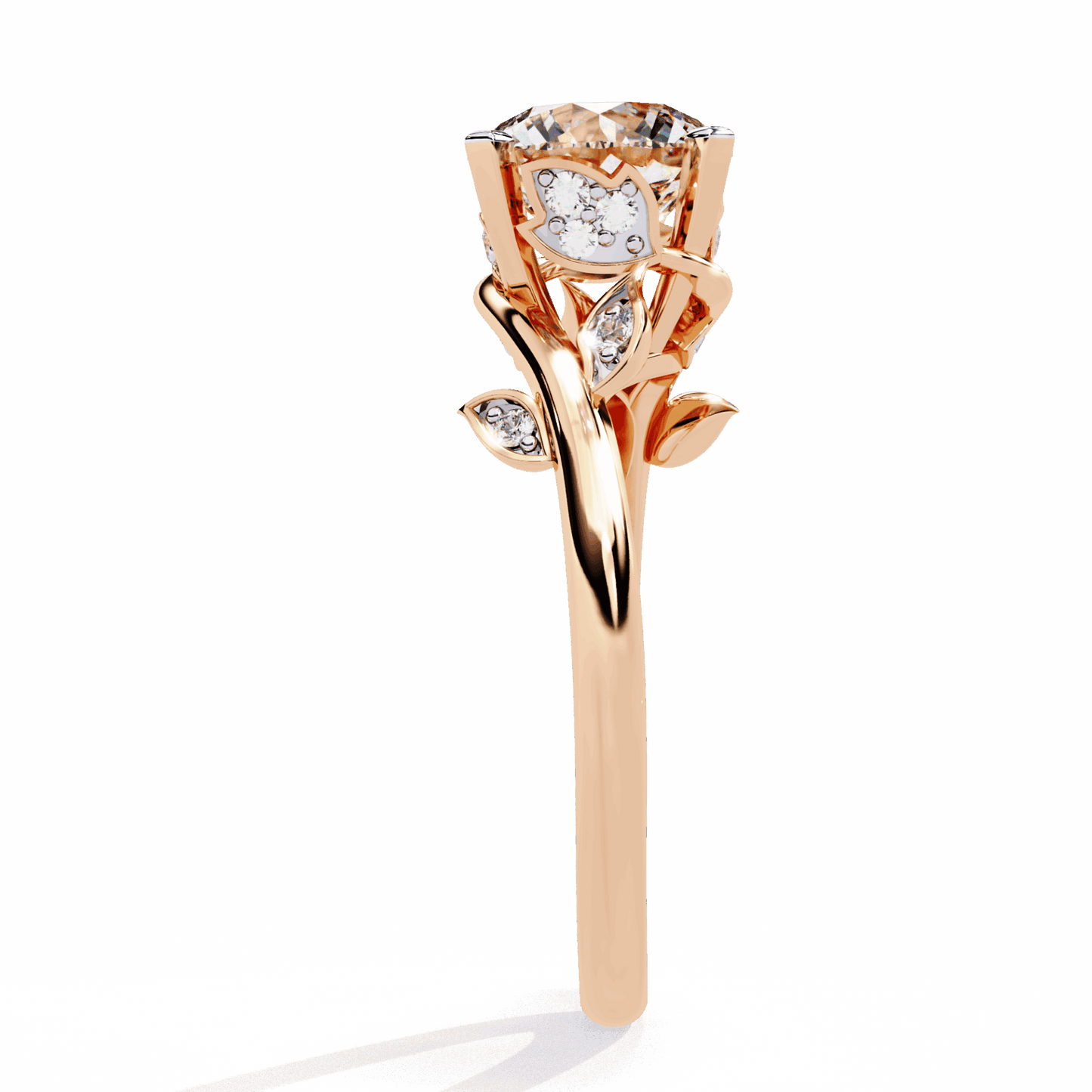 1.75 Carat Round Signature Wear Ring in Moissanite | House of Estara