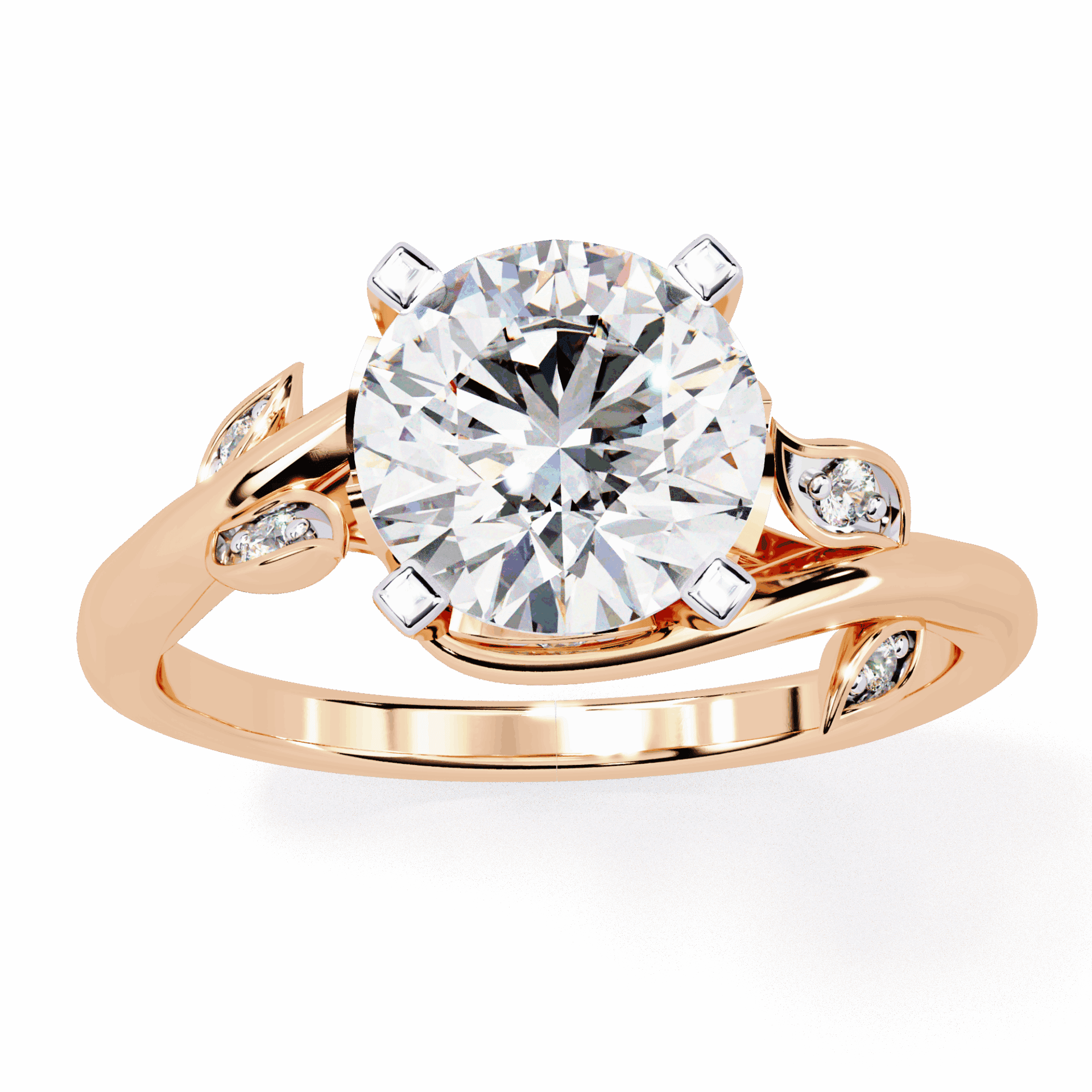 1.75 Carat Round Signature Wear Ring in Moissanite | House of Estara