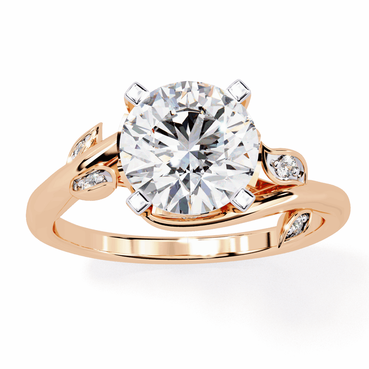 1.75 Carat Round Signature Wear Ring in Moissanite | House of Estara