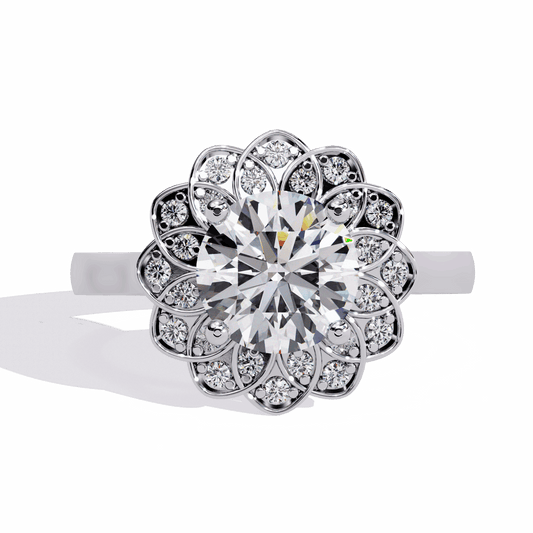 1.5 Carat Round Essential Ring in Moissanite | House of Estara