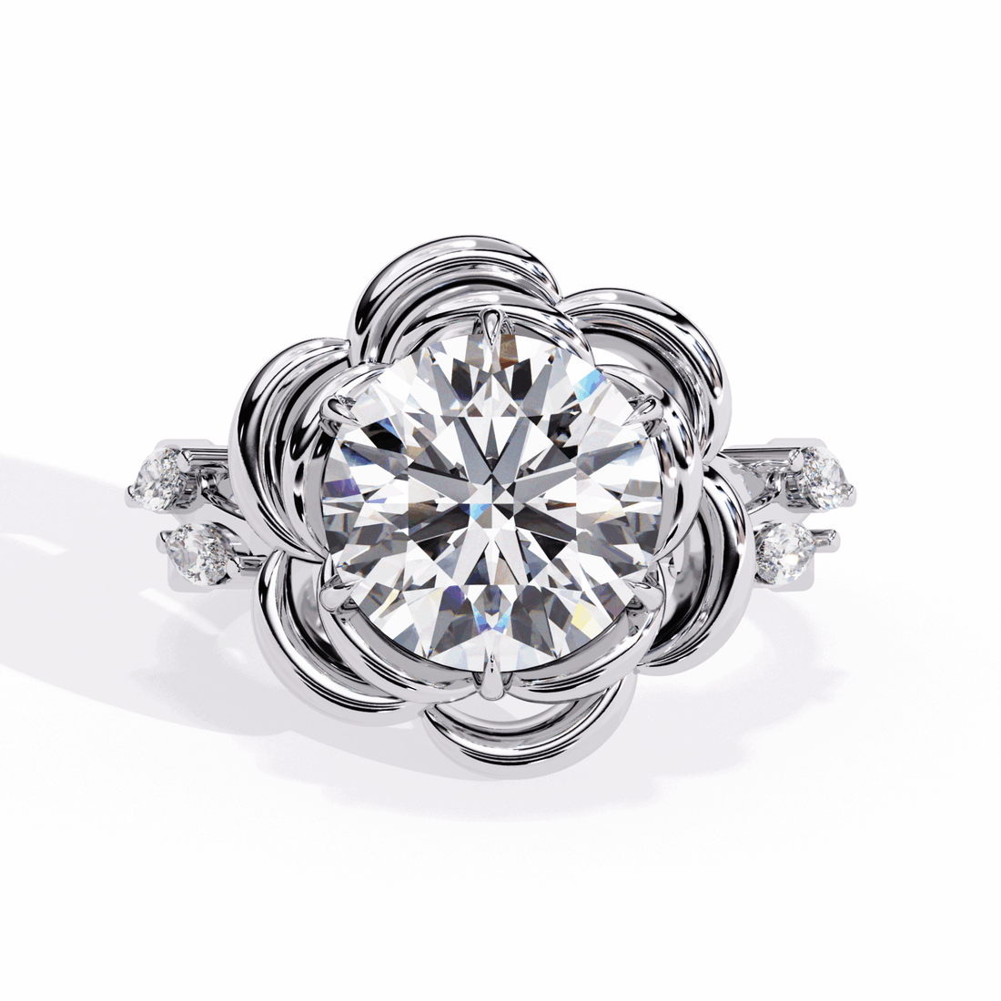 2.25 Carat Round Modern Essential Ring in Moissanite | House of Estara