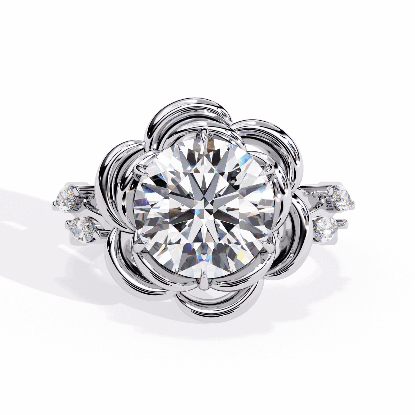 2.25 Carat Round Modern Essential Ring in Moissanite | House of Estara
