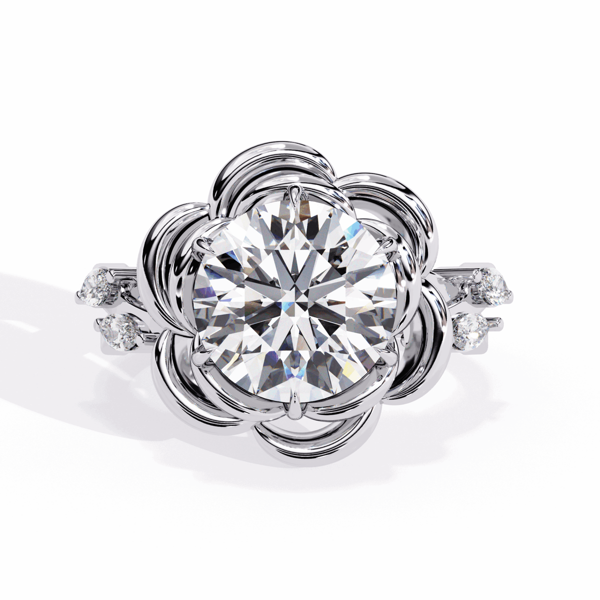 2.25 Carat Round Modern Essential Ring in Moissanite | House of Estara