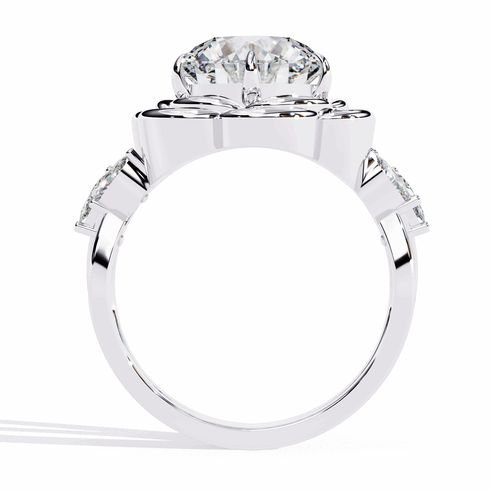 2.25 Carat Round Modern Essential Ring in Moissanite | House of Estara