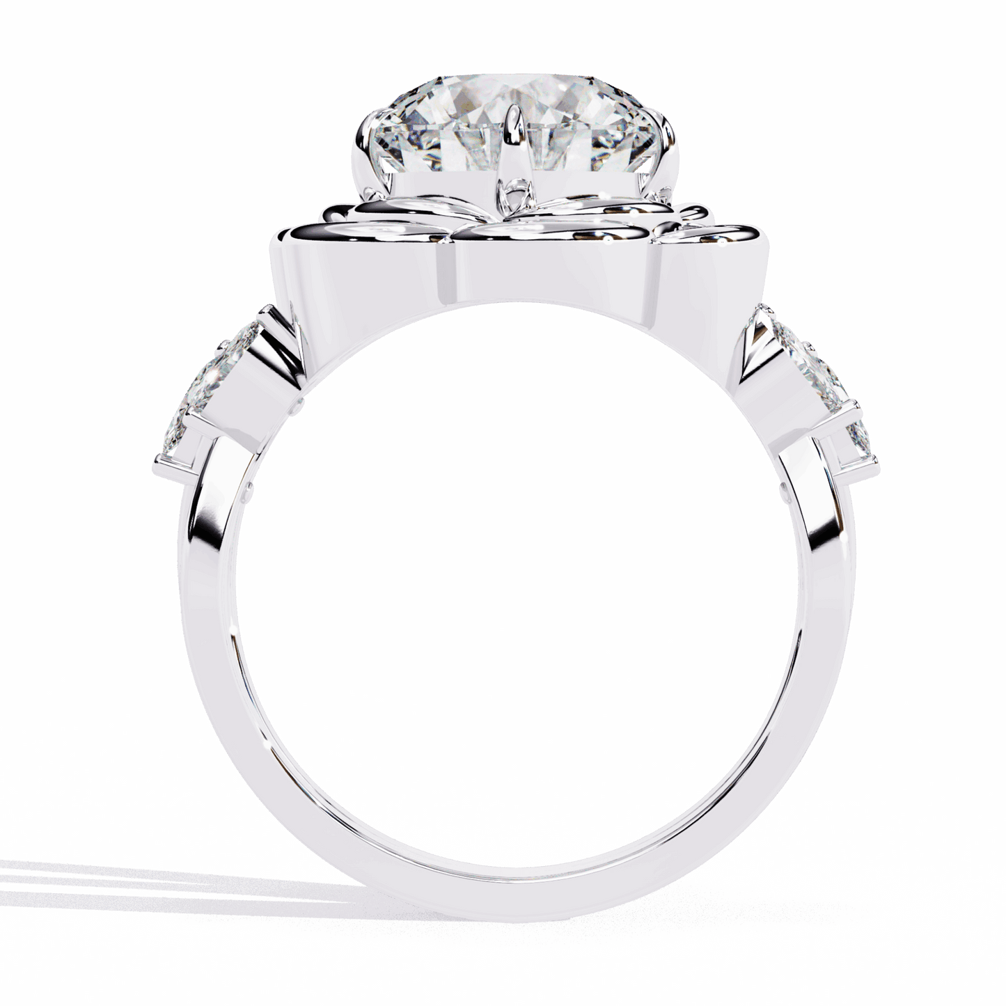 2.25 Carat Round Modern Essential Ring in Moissanite | House of Estara