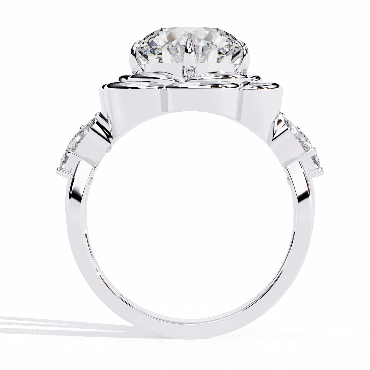 2.25 Carat Round Modern Essential Ring in Moissanite | House of Estara
