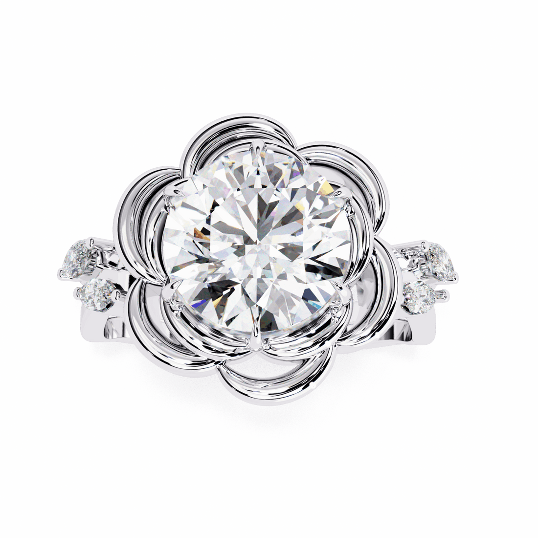 2.25 Carat Round Modern Essential Ring in Moissanite | House of Estara