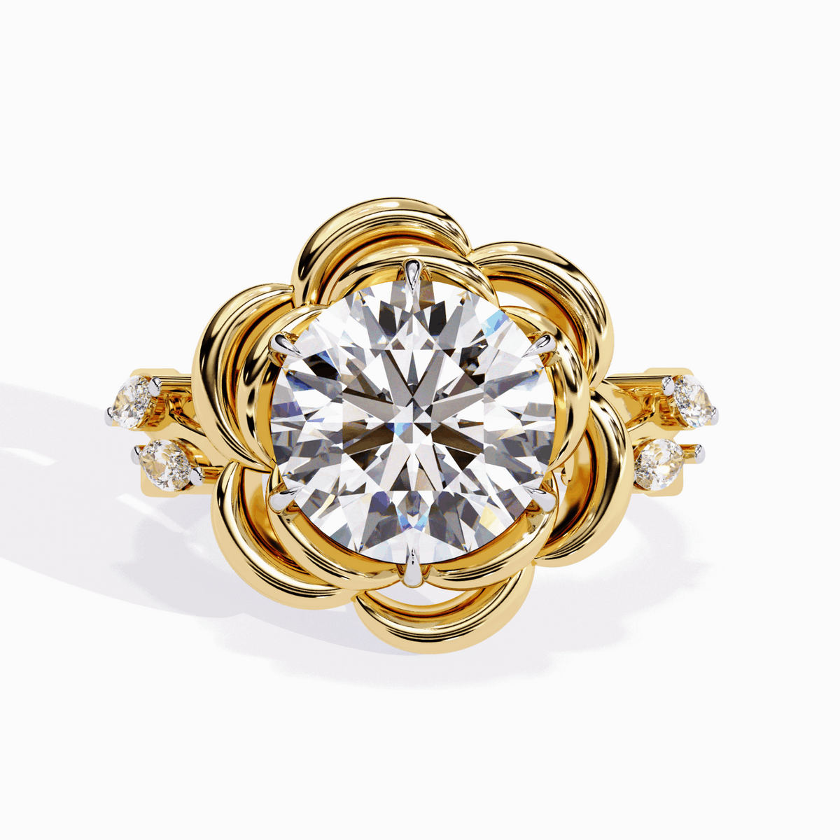 2.25 Carat Round Modern Essential Ring in Moissanite | House of Estara