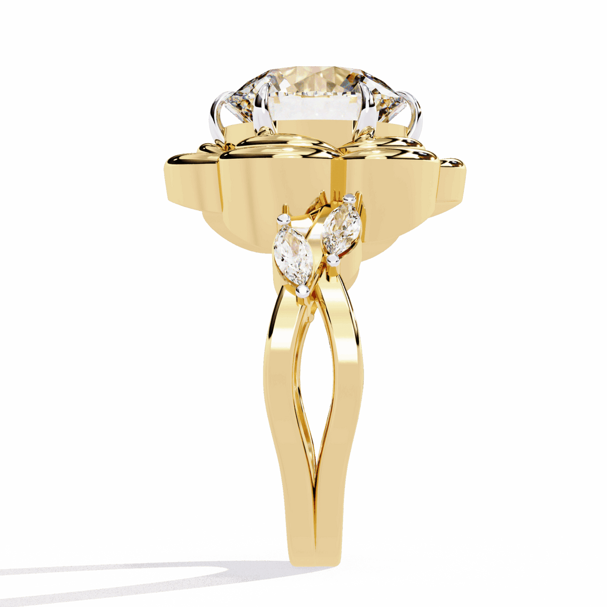 2.25 Carat Round Modern Essential Ring in Moissanite | House of Estara