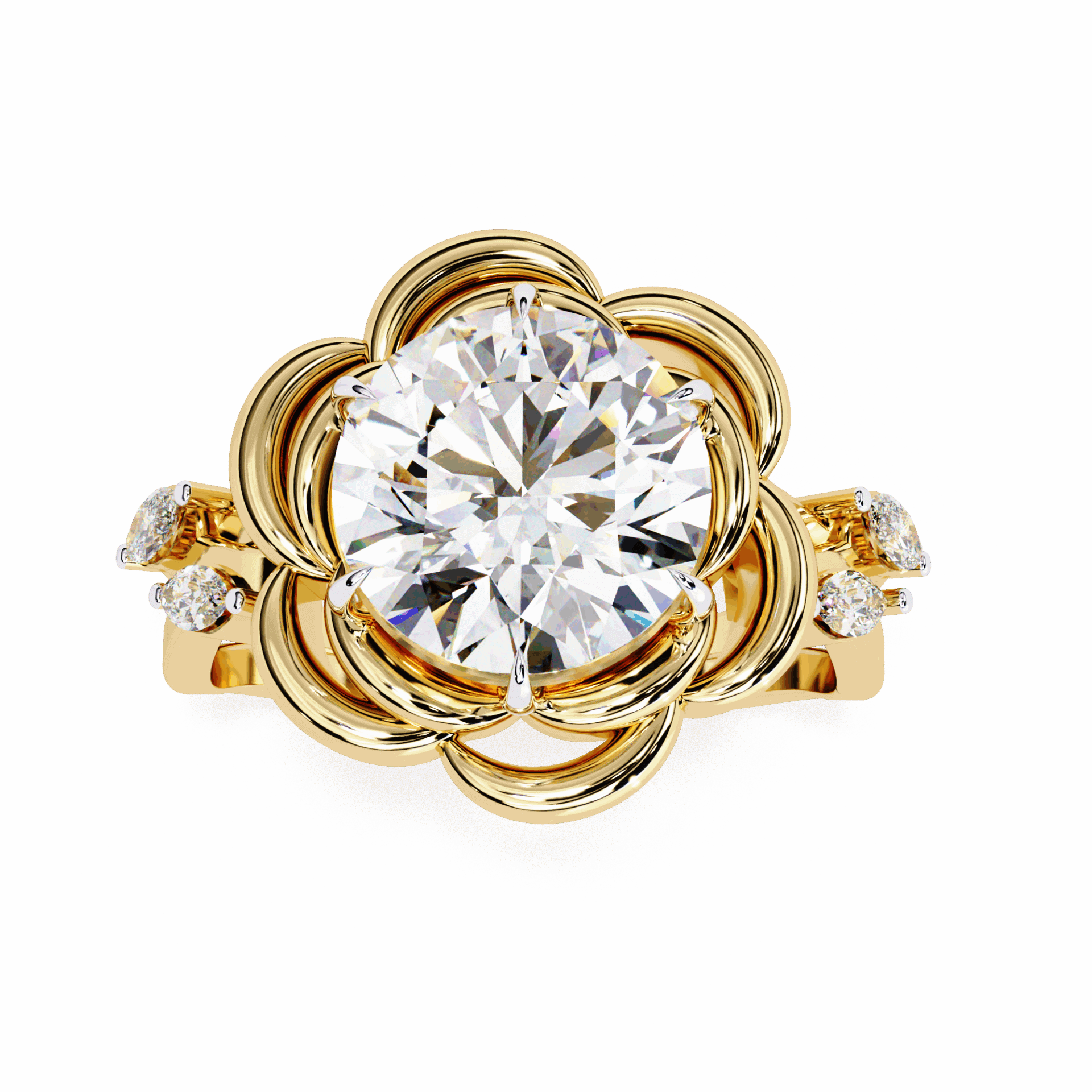 2.25 Carat Round Modern Essential Ring in Moissanite | House of Estara