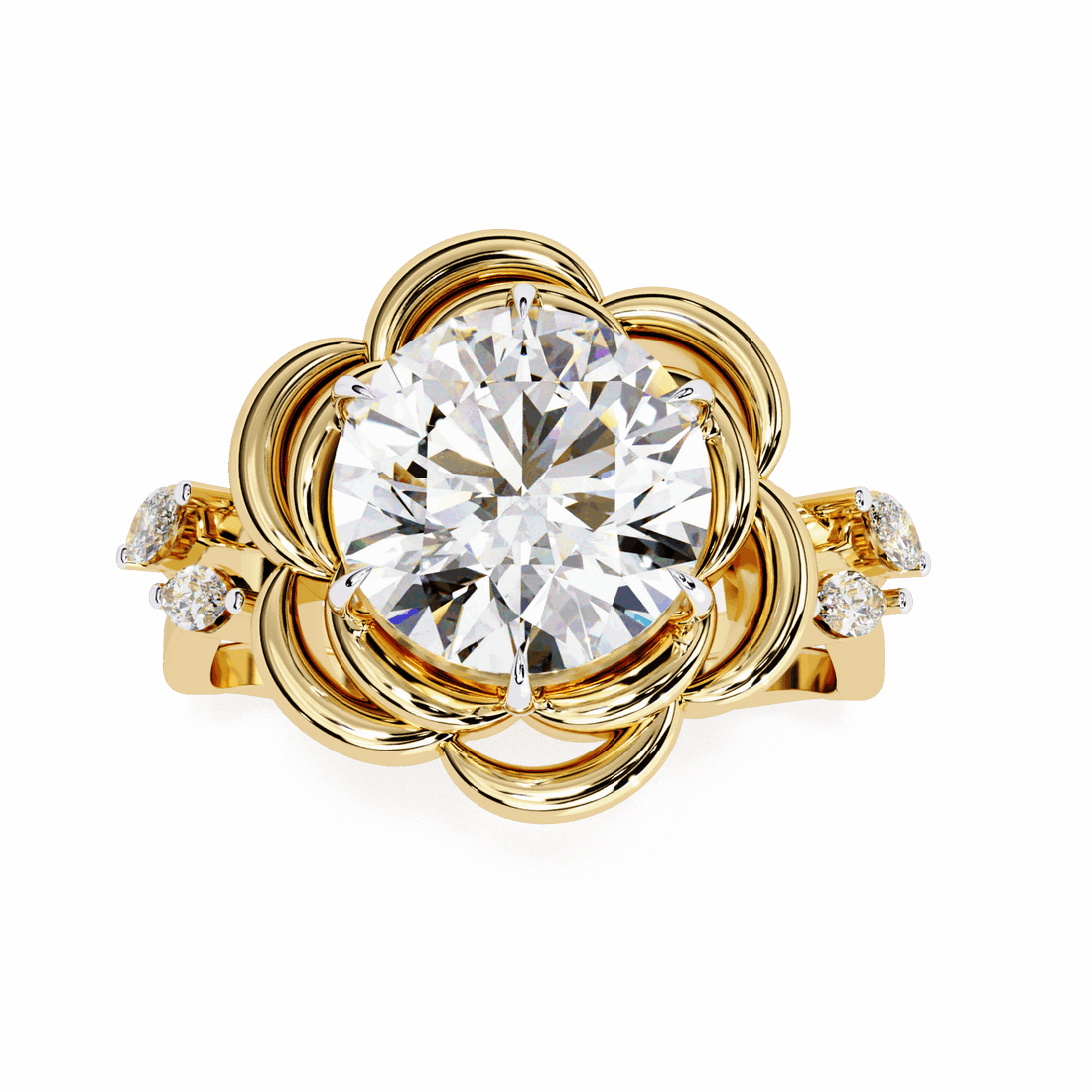 2.25 Carat Round Modern Essential Ring in Moissanite | House of Estara