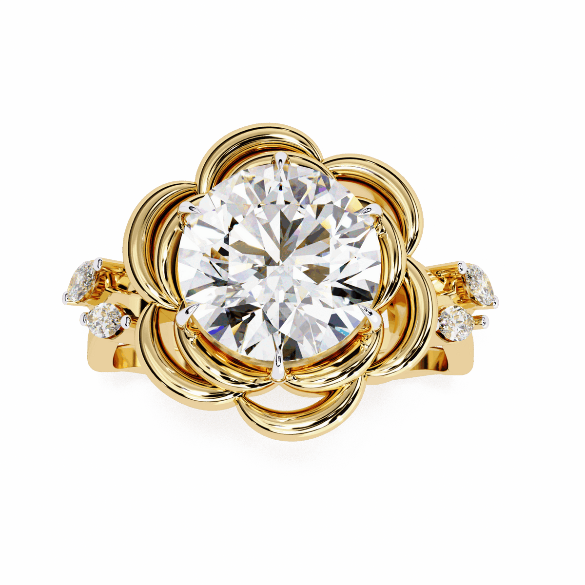 2.25 Carat Round Modern Essential Ring in Moissanite | House of Estara