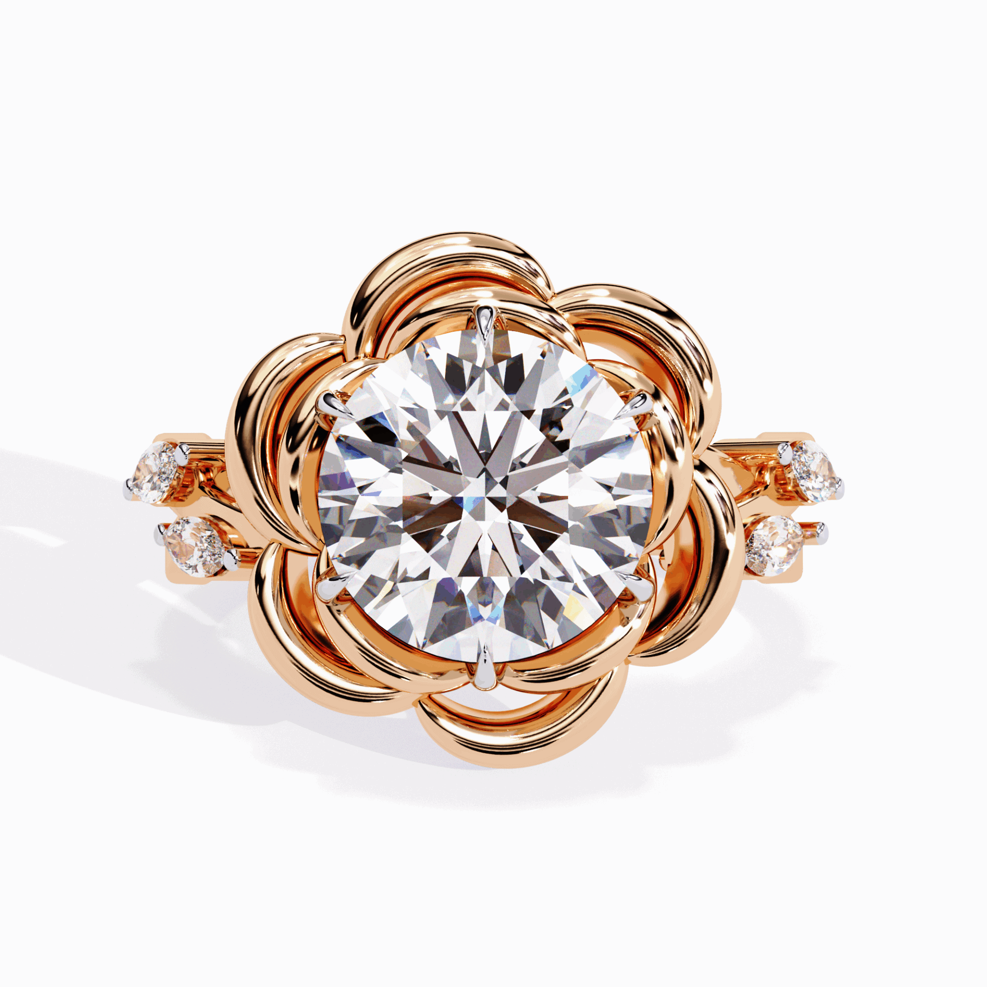 2.25 Carat Round Modern Essential Ring in Moissanite | House of Estara