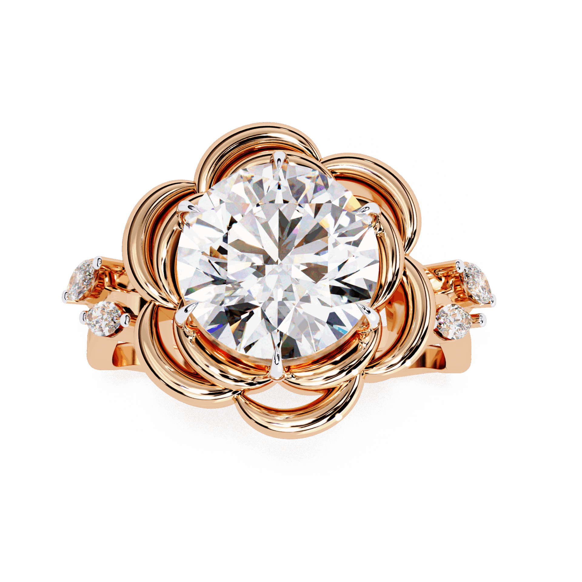 2.25 Carat Round Modern Essential Ring in Moissanite | House of Estara