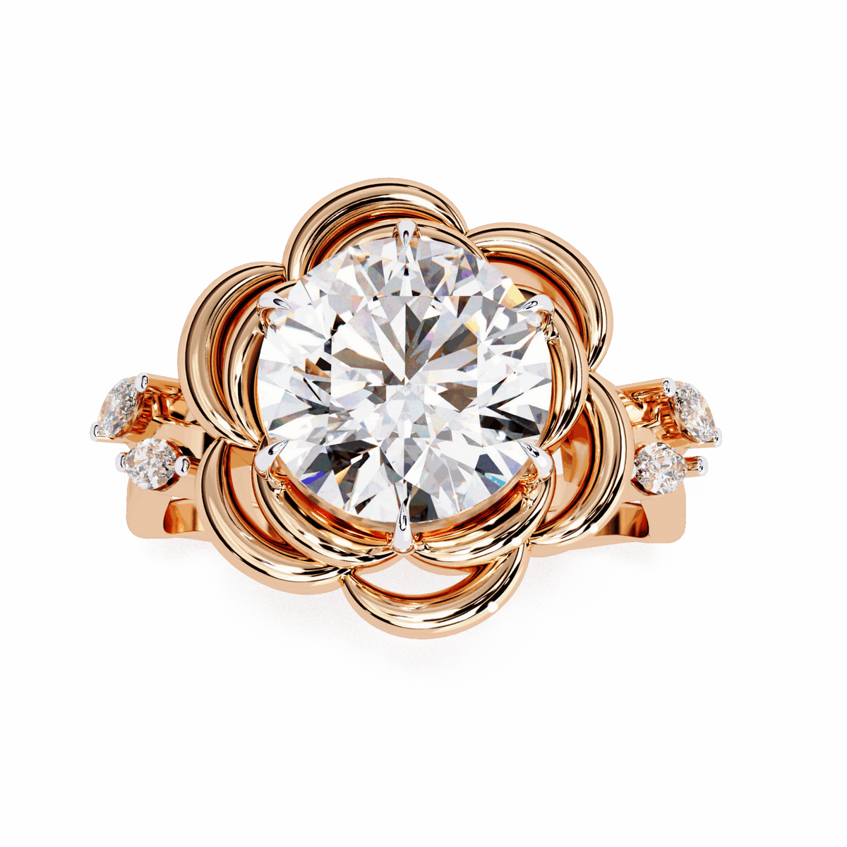 2.25 Carat Round Modern Essential Ring in Moissanite | House of Estara