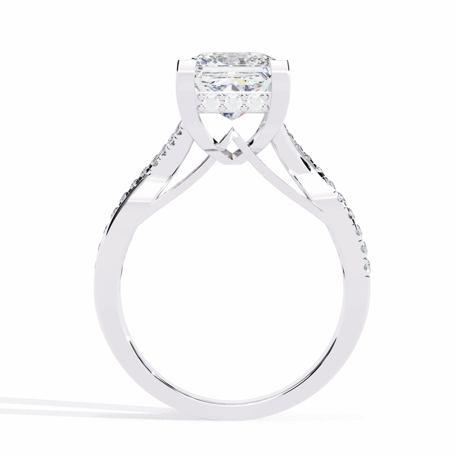 2.75 Carat Princess Signature Wear Ring in Moissanite | House of Estara
