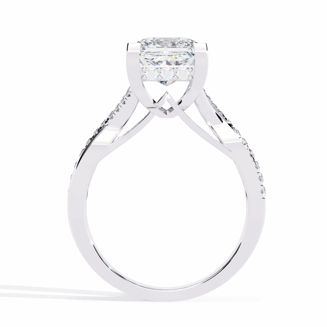 2.75 Carat Princess Signature Wear Ring in Moissanite | House of Estara