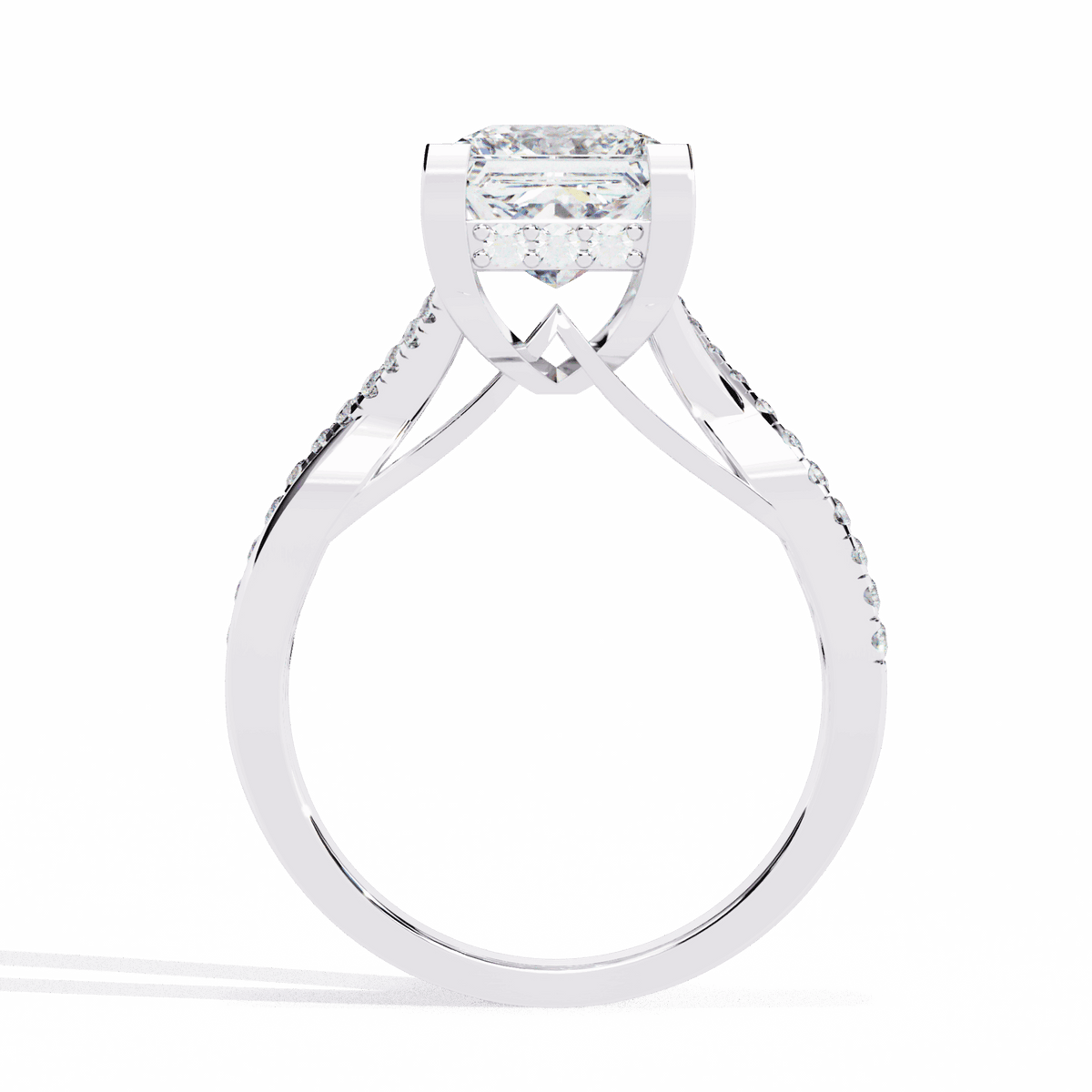 2.75 Carat Princess Signature Wear Ring in Moissanite | House of Estara