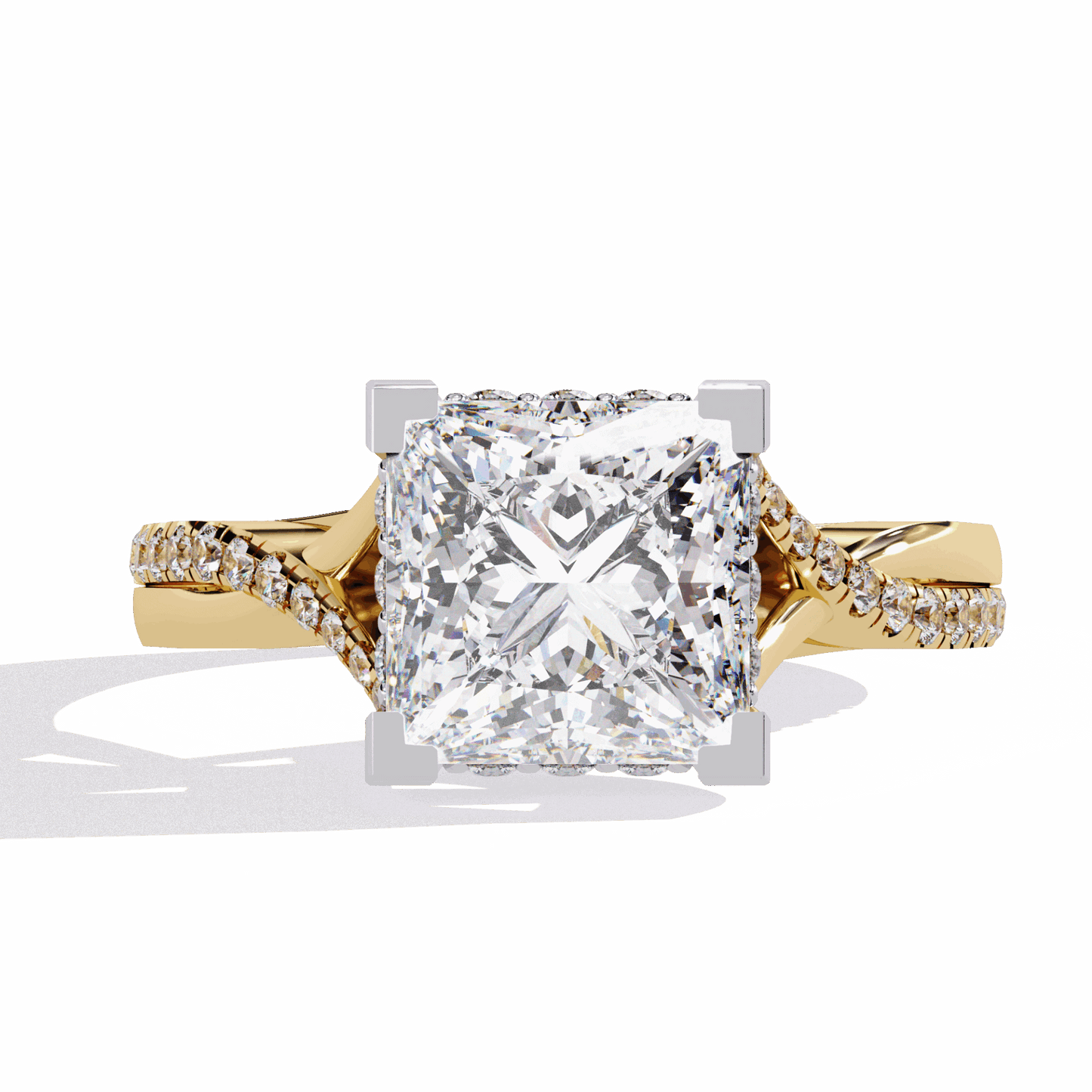 2.75 Carat Princess Signature Wear Ring in Moissanite | House of Estara
