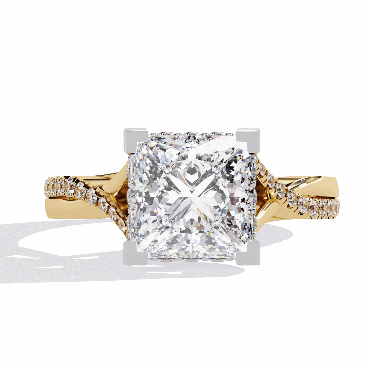 2.75 Carat Princess Signature Wear Ring in Moissanite | House of Estara