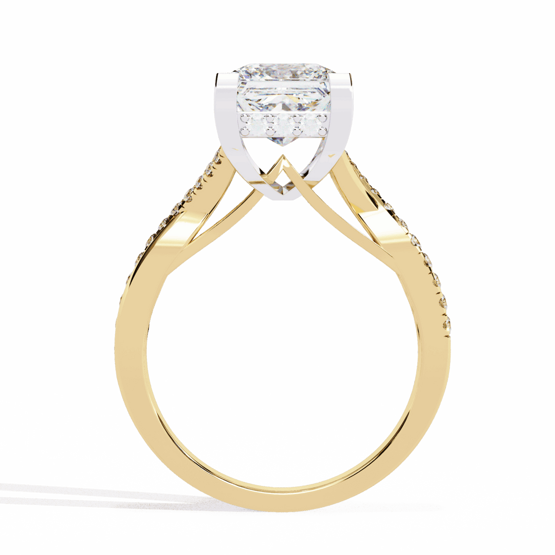 2.75 Carat Princess Signature Wear Ring in Moissanite | House of Estara