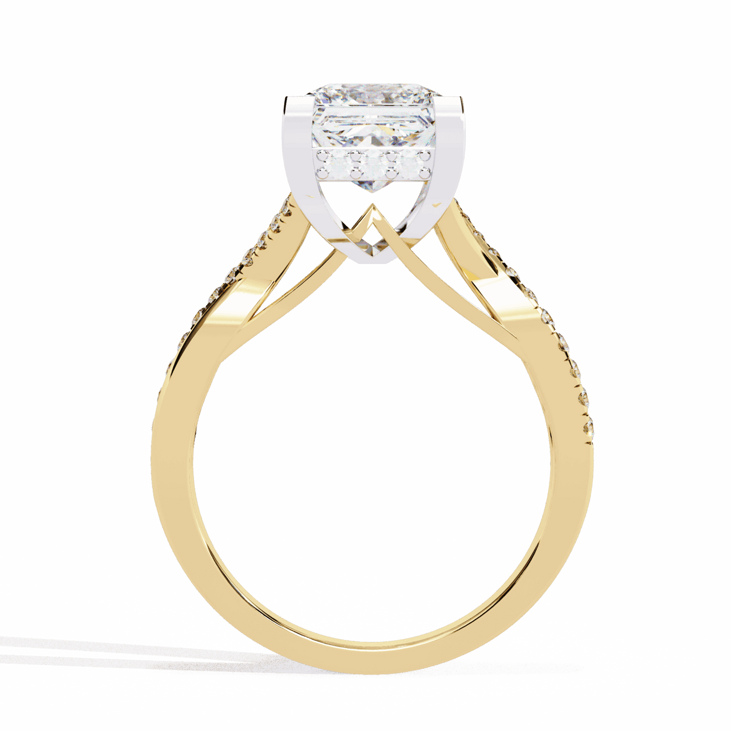 2.75 Carat Princess Signature Wear Ring in Moissanite | House of Estara