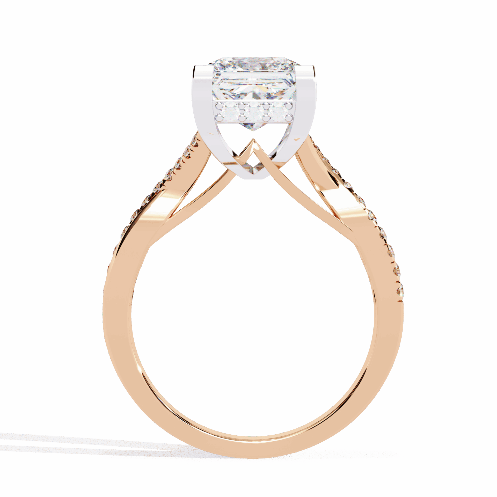 2.75 Carat Princess Signature Wear Ring in Moissanite | House of Estara