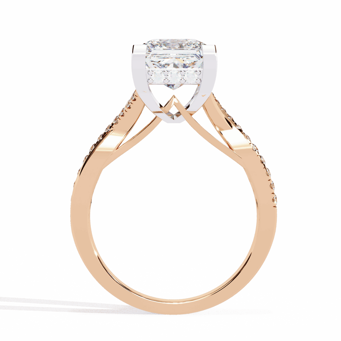 2.75 Carat Princess Signature Wear Ring in Moissanite | House of Estara