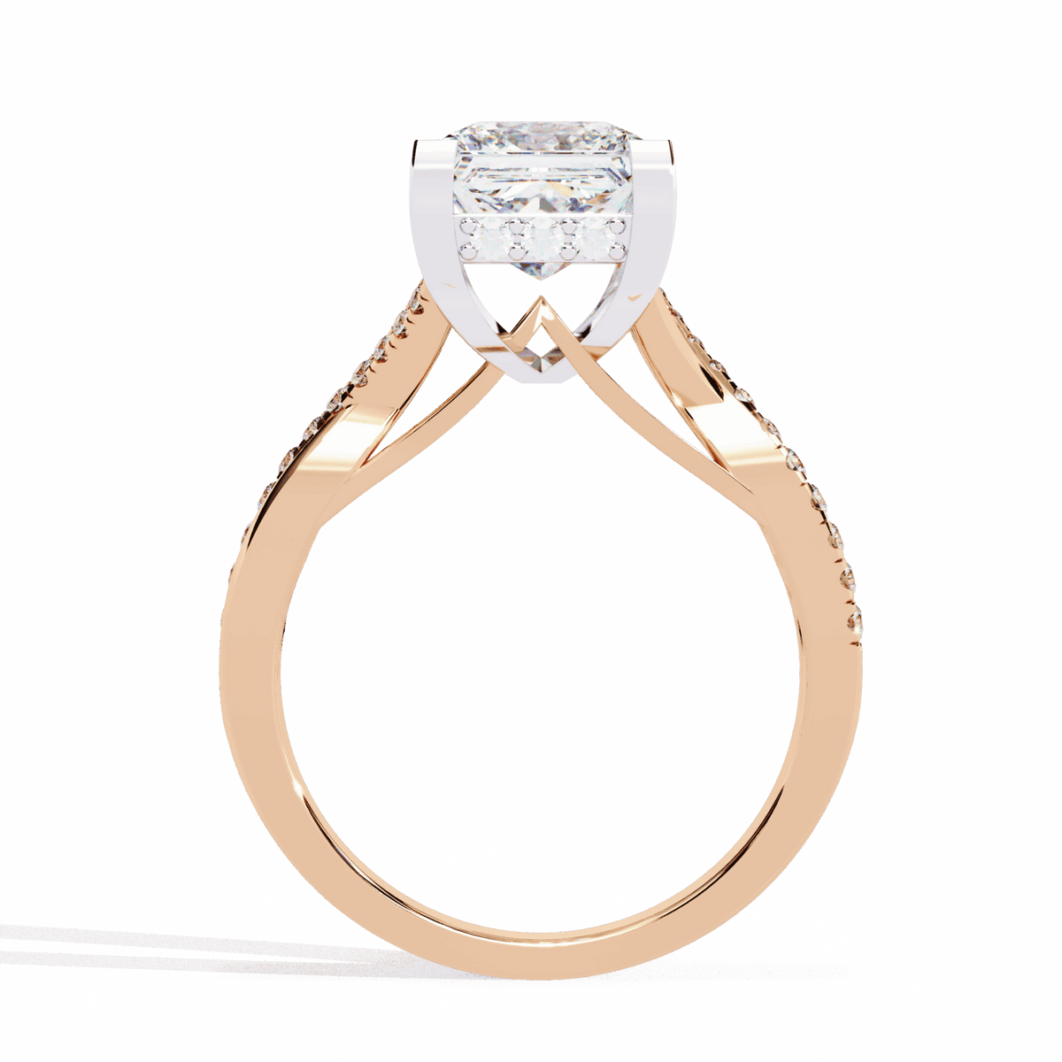 2.75 Carat Princess Signature Wear Ring in Moissanite | House of Estara