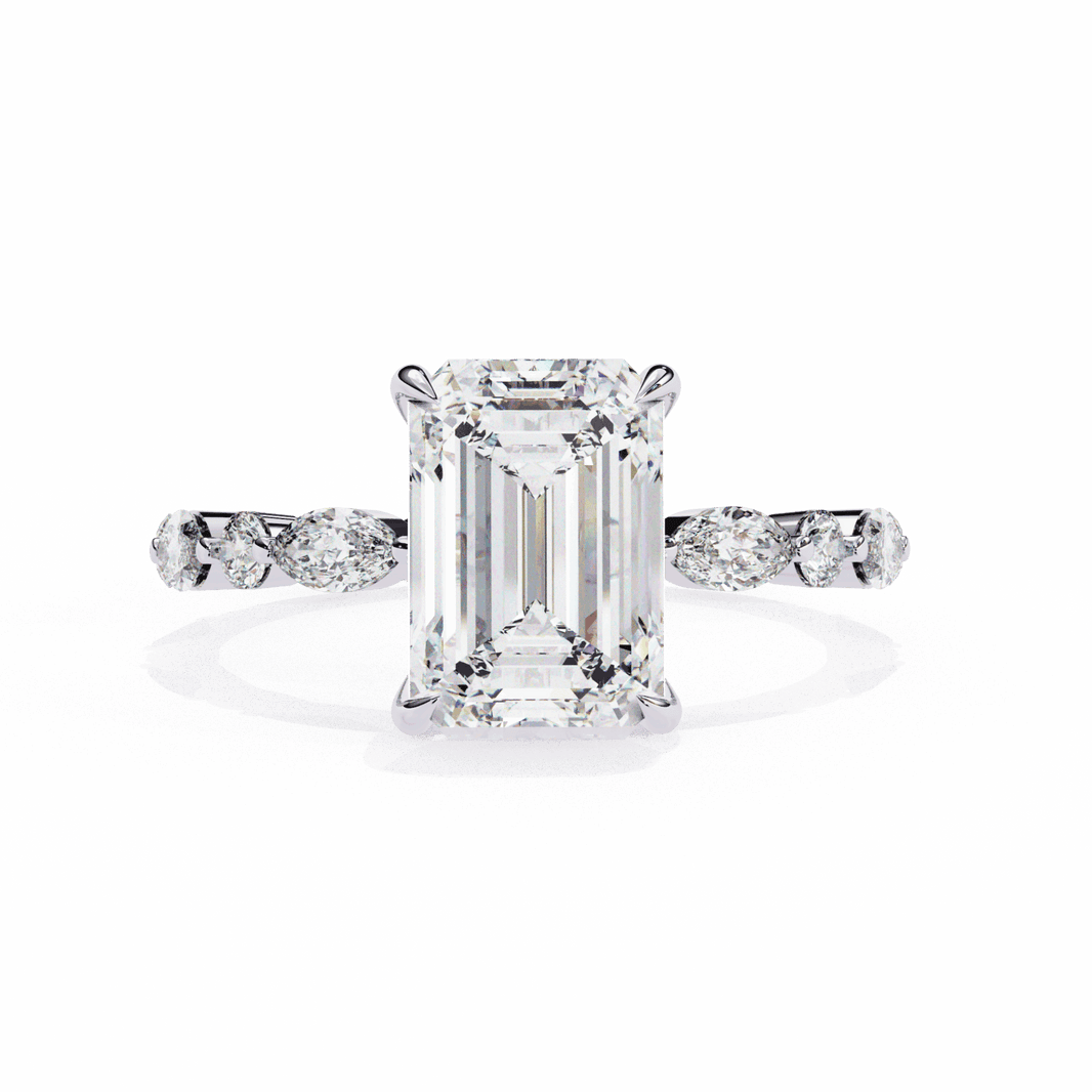 3.75 Carat Radiant Day and Night Ring in Moissanite | House of Estara