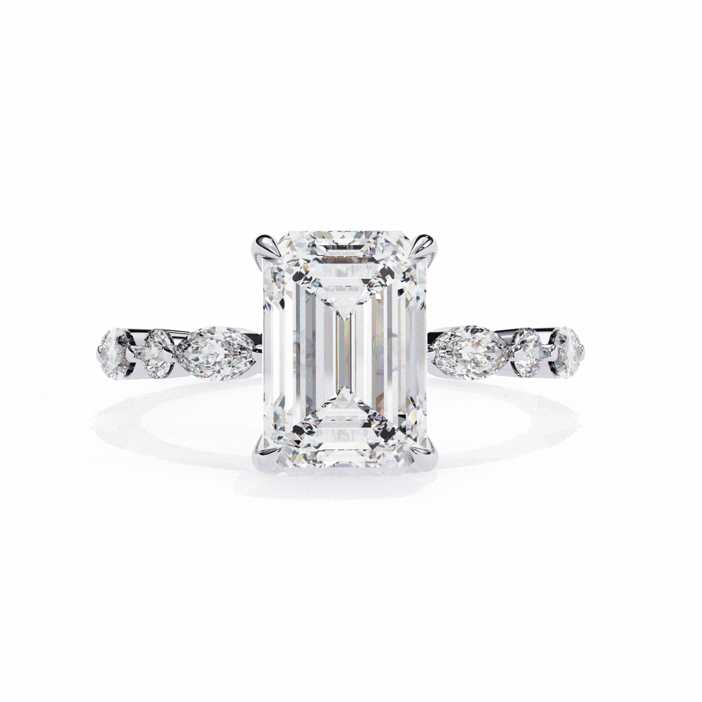 3.75 Carat Radiant Day and Night Ring in Moissanite | House of Estara
