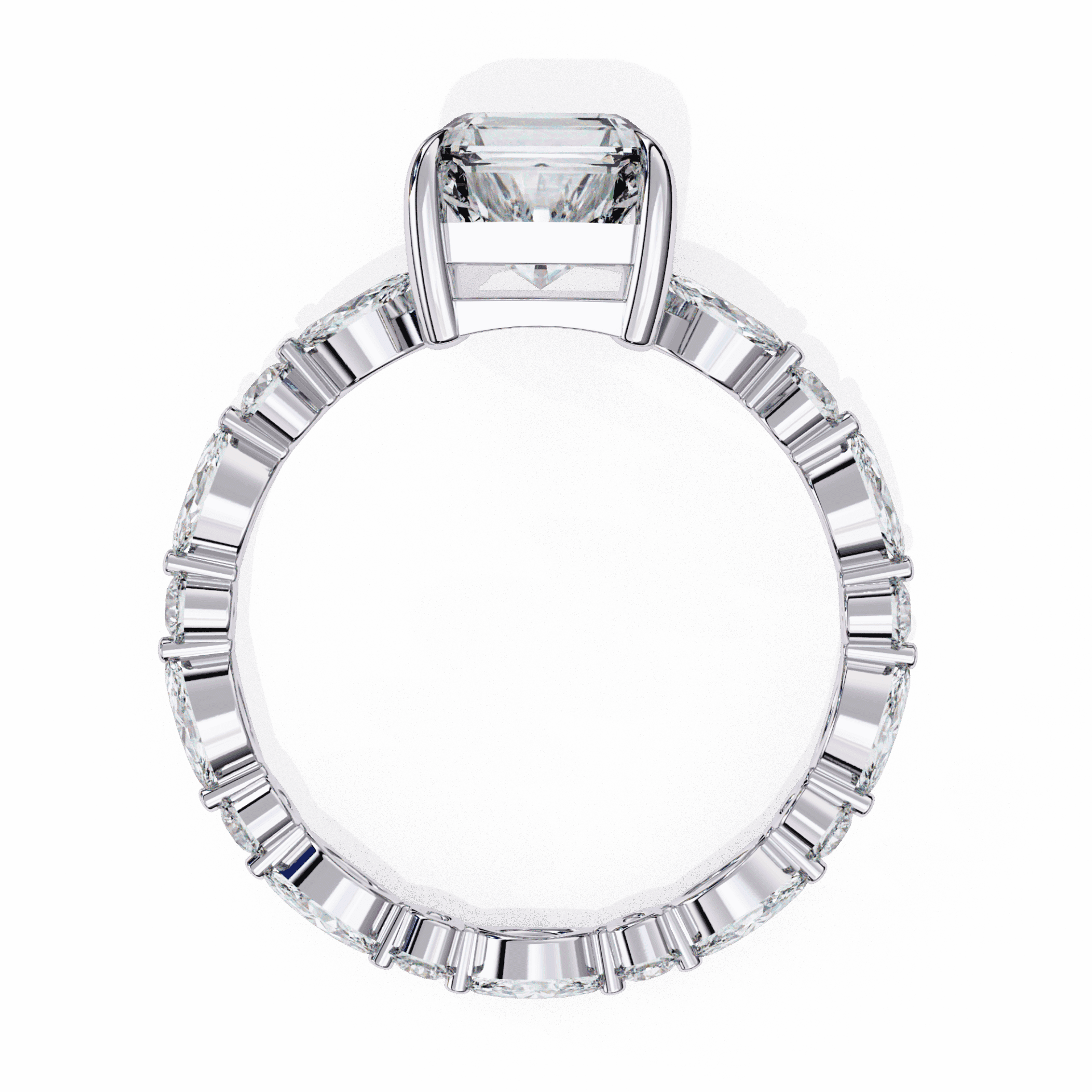 3.75 Carat Radiant Day and Night Ring in Moissanite | House of Estara
