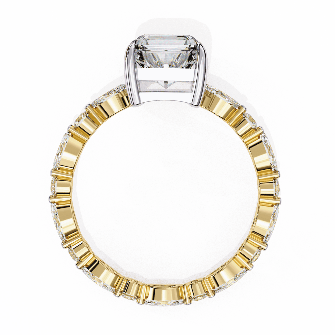 3.75 Carat Radiant Day and Night Ring in Moissanite | House of Estara