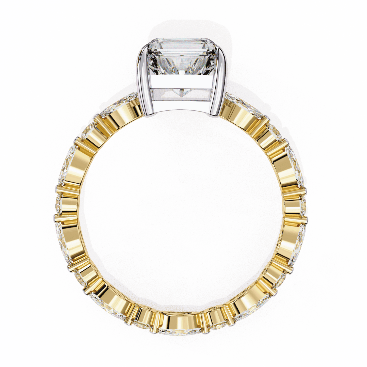 3.75 Carat Radiant Day and Night Ring in Moissanite | House of Estara