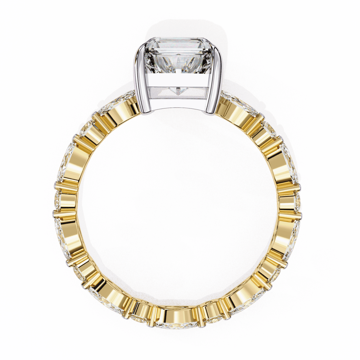 3.75 Carat Radiant Day and Night Ring in Moissanite | House of Estara