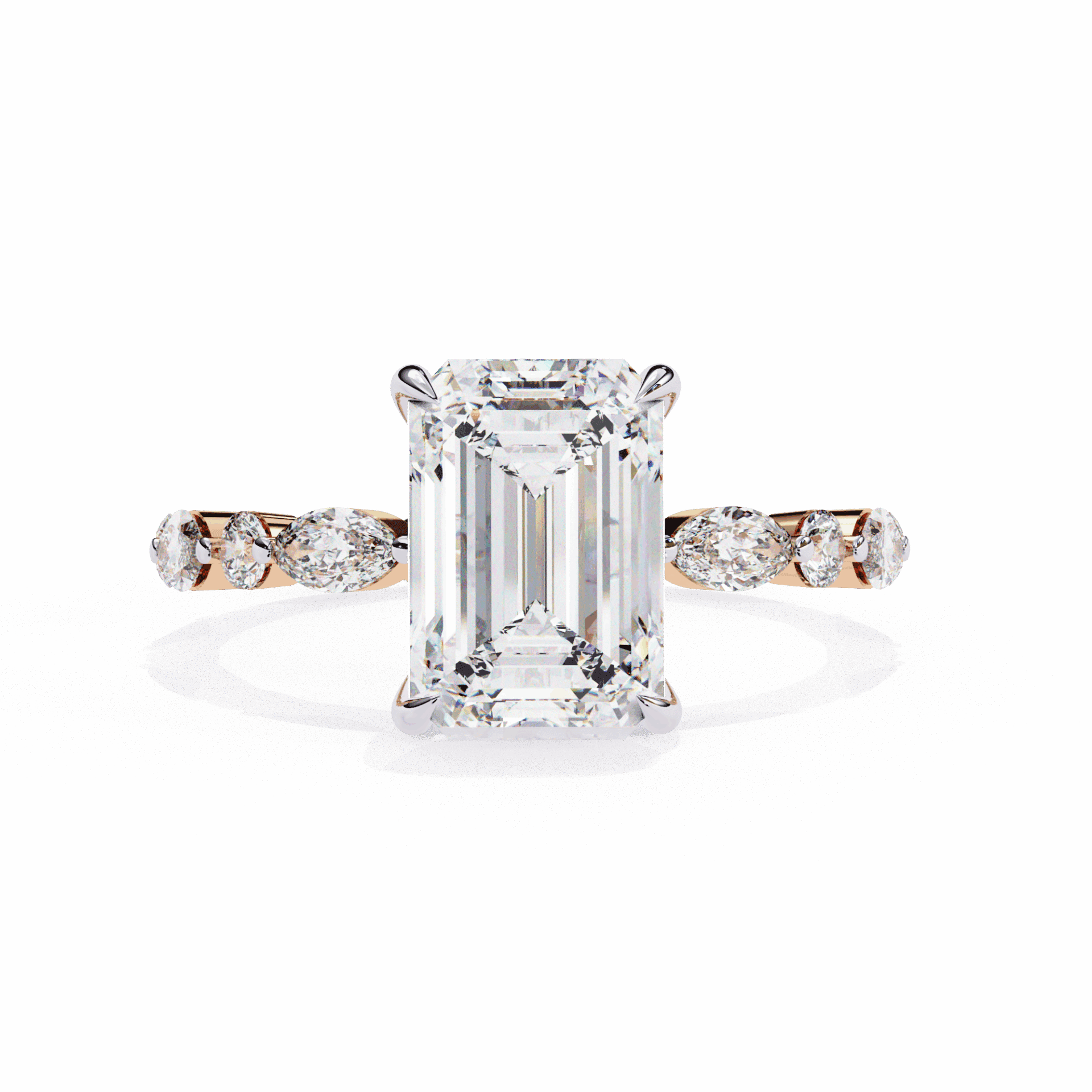 3.75 Carat Radiant Day and Night Ring in Moissanite | House of Estara
