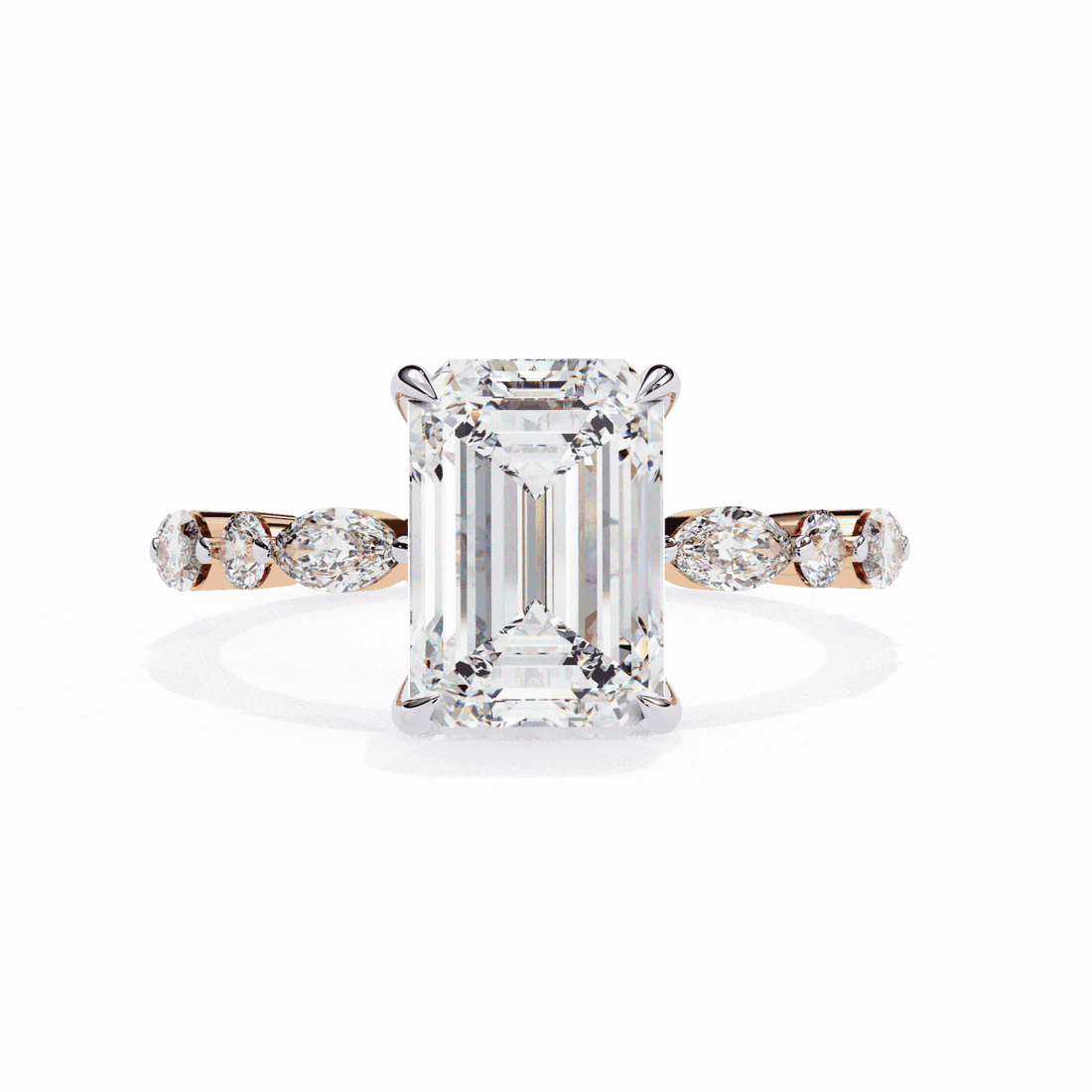 3.75 Carat Radiant Day and Night Ring in Moissanite | House of Estara