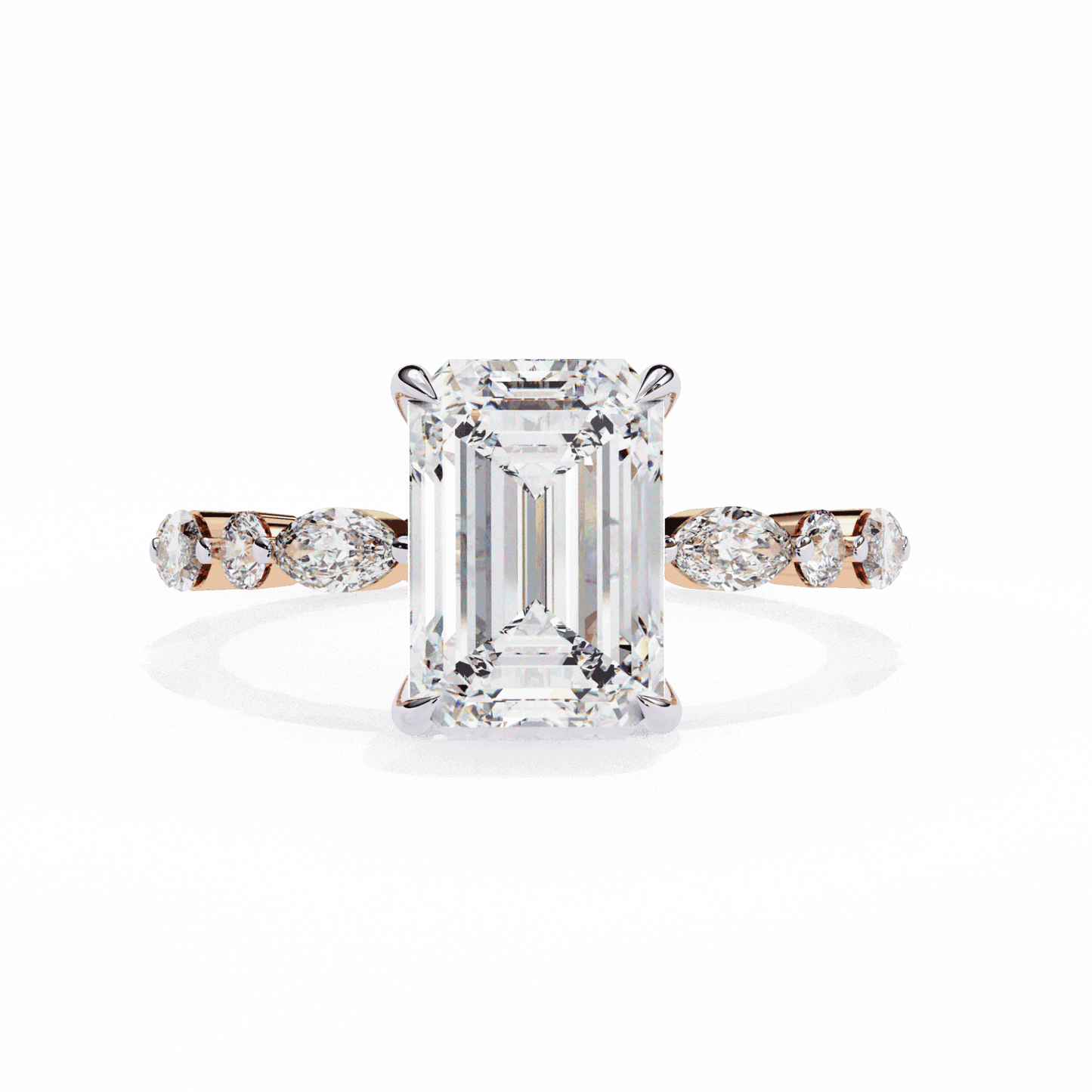 3.75 Carat Radiant Day and Night Ring in Moissanite | House of Estara