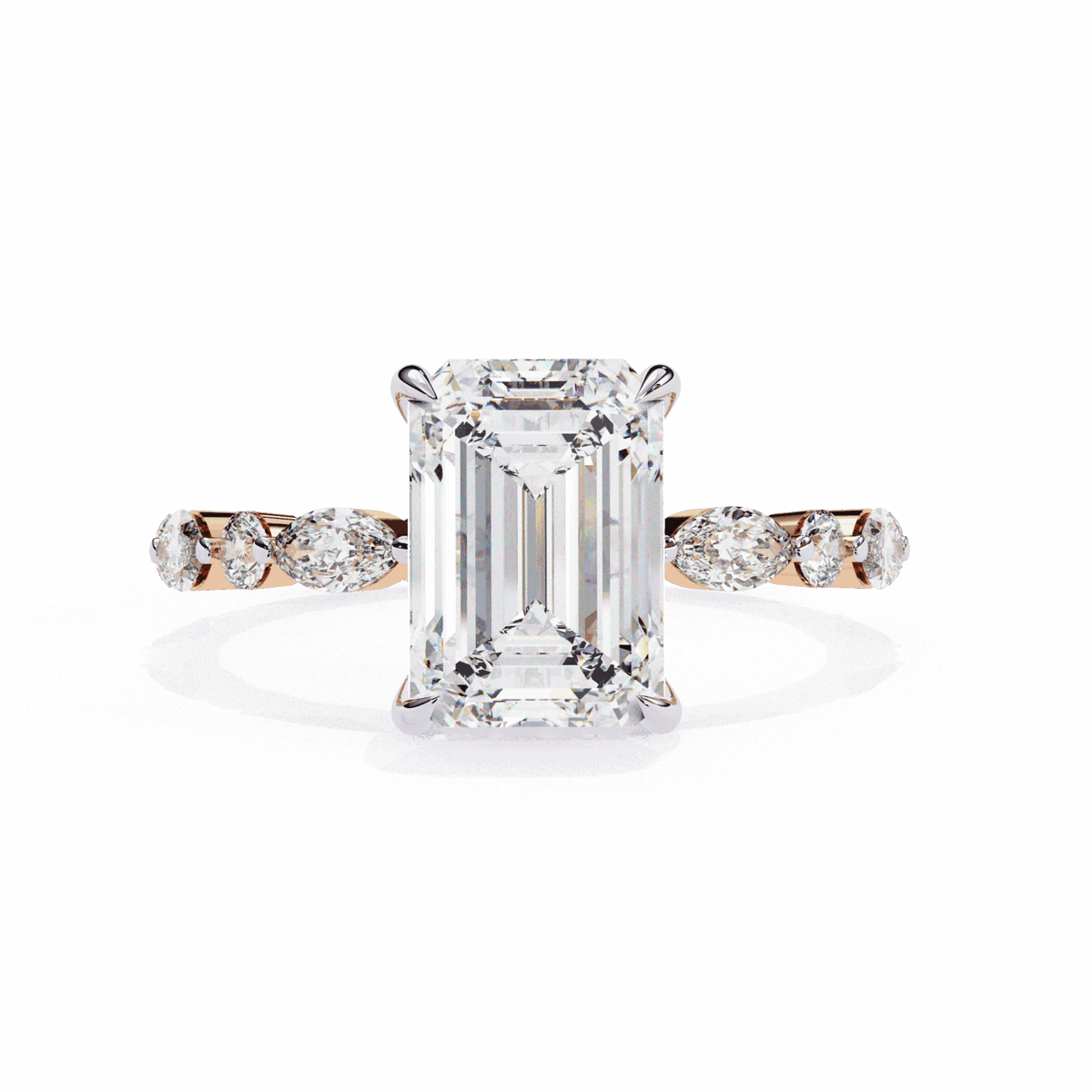3.75 Carat Radiant Day and Night Ring in Moissanite | House of Estara