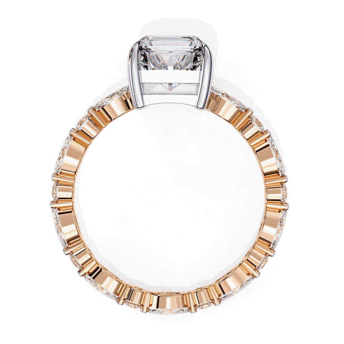 3.75 Carat Radiant Day and Night Ring in Moissanite | House of Estara