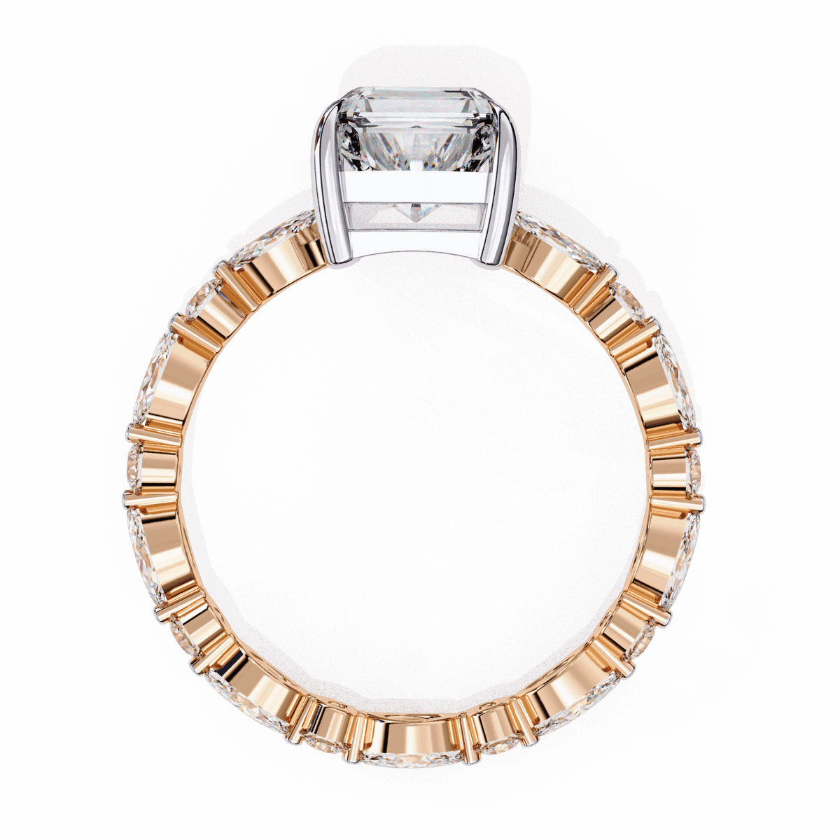 3.75 Carat Radiant Day and Night Ring in Moissanite | House of Estara
