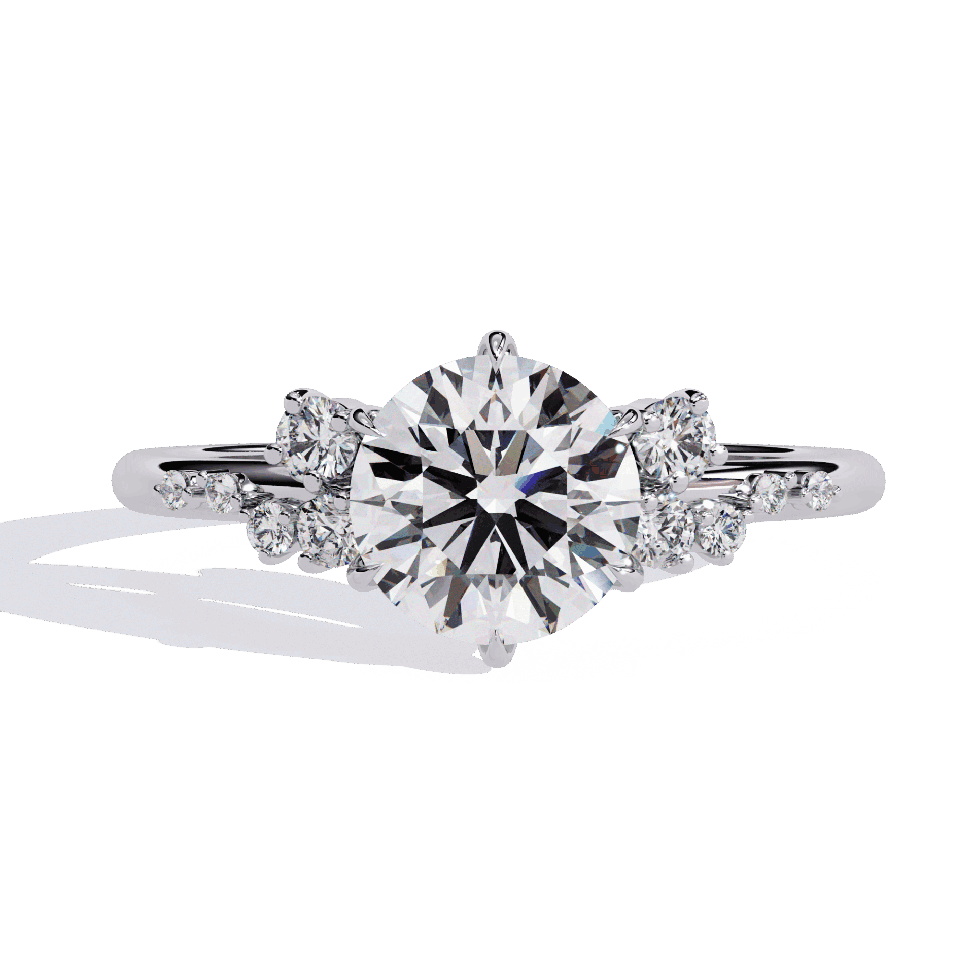 1.25 Carat Round Day and Night Ring in Moissanite | House of Estara